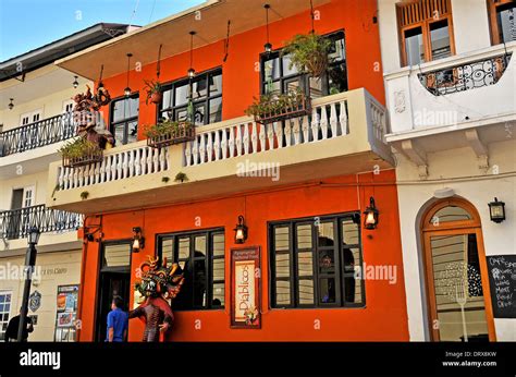 Diablicos typical panamean restaurant Casco Viejo Panama city Panama Stock Photo - Alamy