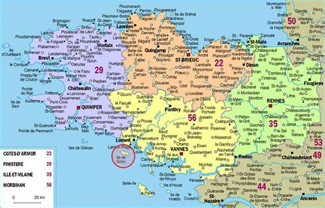 carte de bretagne geographie vacances guide voyage