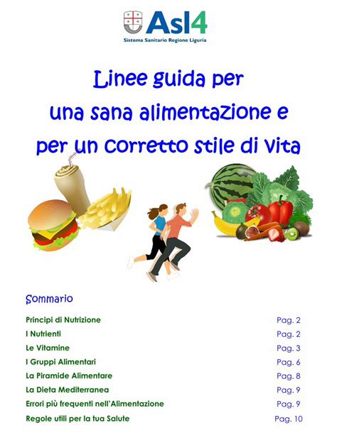 PDF Linee Guida Per Una Sana Alimentazione E Per Un Corretto Stile