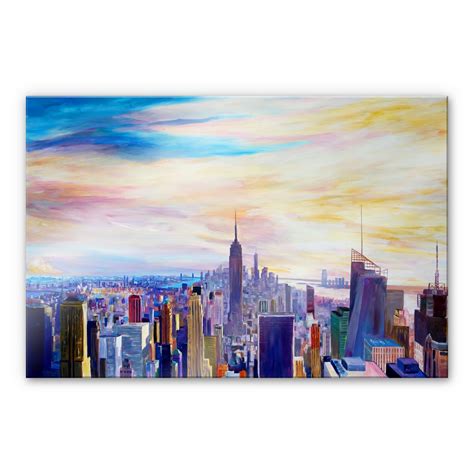 Tableau En Verre Acrylique Bleichner Vue Sur New York City Wall