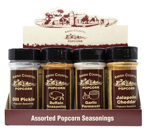 Savory & Spicy Popcorn Seasonings Display 12ct