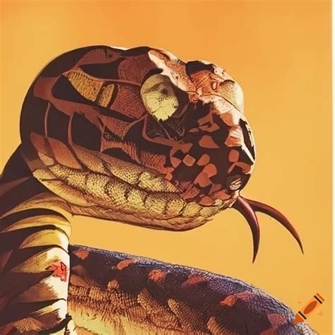 Vintage Poster Of A Sand Viper On Craiyon