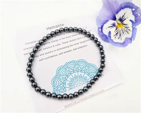 Hematite Bangle Mm Hello Indigo Halo