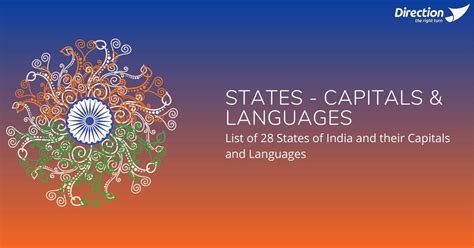 List Of Indian States And Their Capitals And Languages Pdf Printable