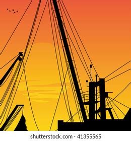 Fishing Boats Sunset Stock Vector Royalty Free 41355565 Shutterstock