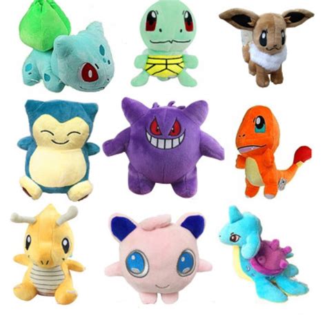 Pokemon Cartoon Plush Doll Figuras Anime Pikachu Brinquedos De Pel Cia