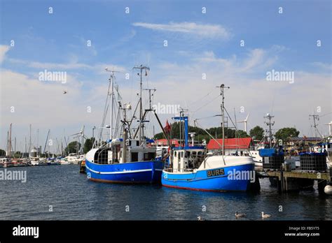 Fischkutter Im Hafen Burgstaaken Insel Fehmarn Ostseeküste Schleswig