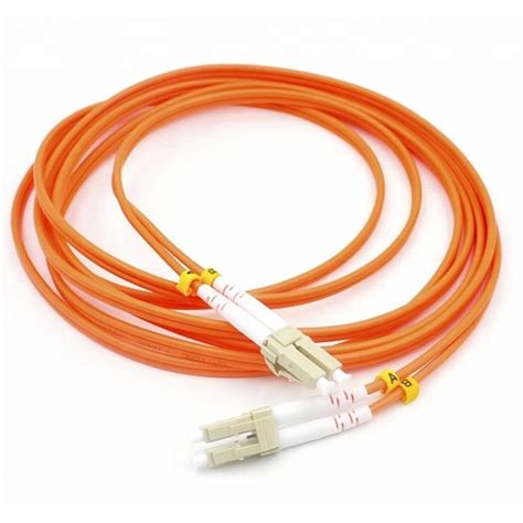 2m Multimode Om2 50 125μ Lc To Lc Duplex Fiber Patch Cord Orange Necables