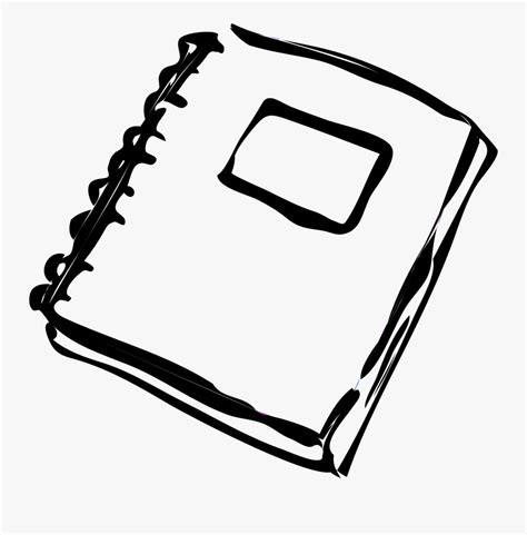 Transparent Notebooks Clipart Homework Clipart Black And White Free