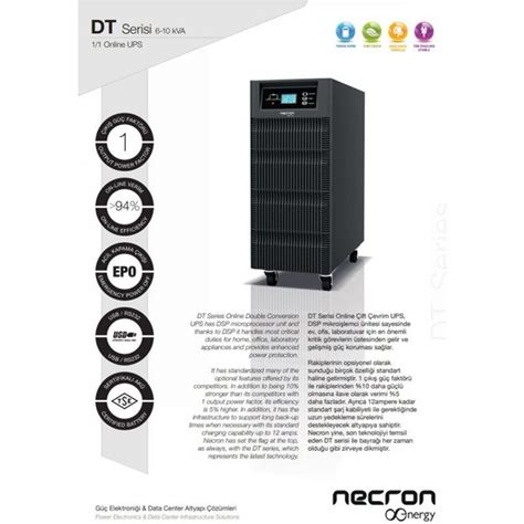 Necron 10kva10kw Yeni Nesil Dt 10k Online Ups Güç Kaynağı Fiyatı