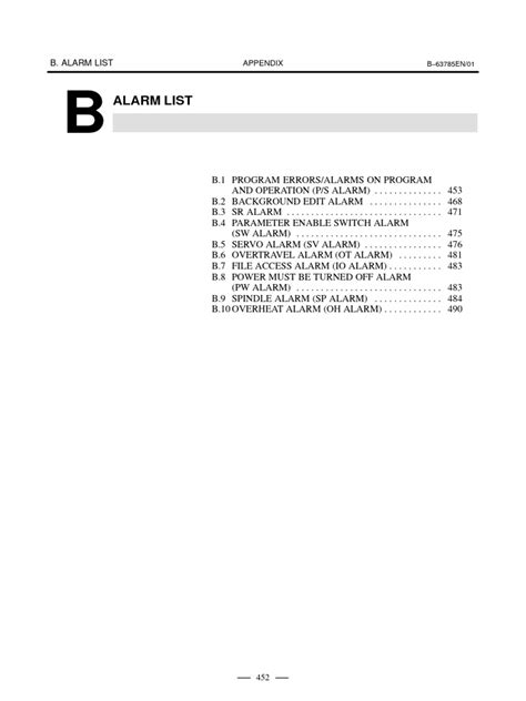 Fanuc 15i Model B Alarm List Pdf Rotation Numerical Control