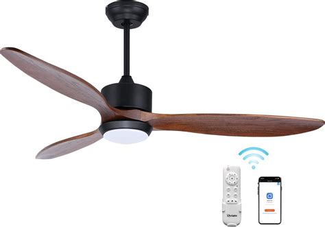 Ovlaim Inch Led Ceiling Fan Dc Motor Ceiling Fan With Light Wood