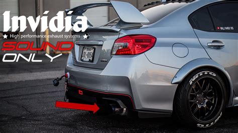 Pure Sound Invidia Down Pipe And N1 Dual Exhaust 2017 Subaru Wrx Go