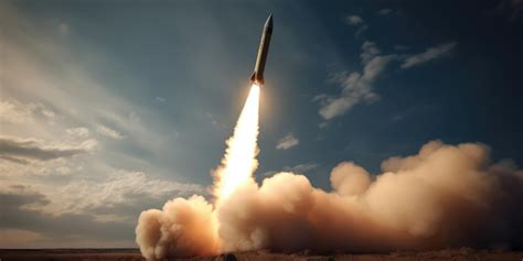 Premium AI Image | A typical classic missile launch