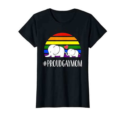 Proud Gay Mom Love Pride Lgbt Rainbow Flag Gay Mom Gift T Shirt Elnovelty
