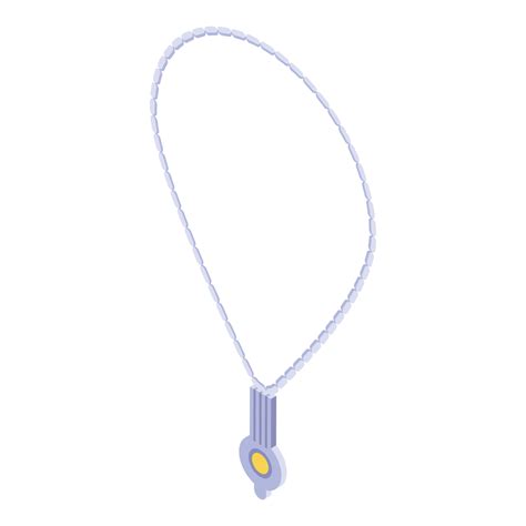 Silver necklace icon, isometric style 15915530 Vector Art at Vecteezy