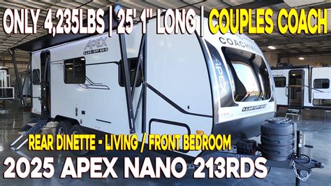 New 2025 Apex Nano 213rds Travel Trailer By Coachmen Rvs At Couchs Rv