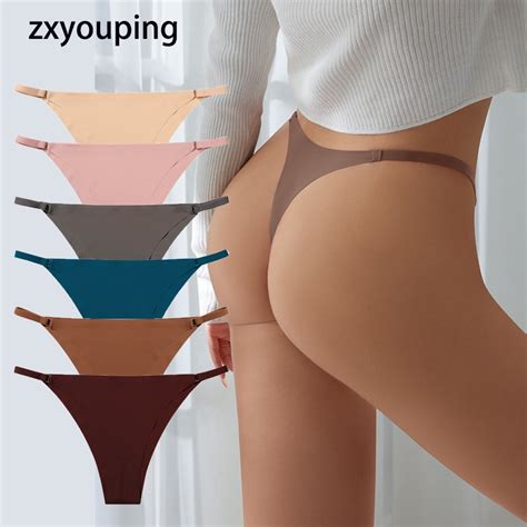 ZXYOUPING Kit 4 Lingerie Sexy Feminina Tanga Calcinha Fio Dental