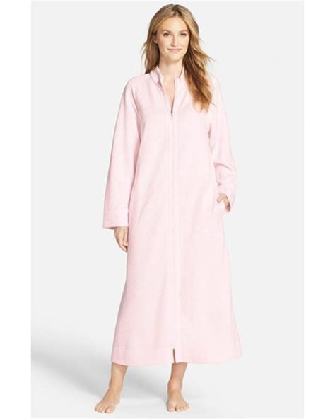 Carole Hochman Pink Zip Front Quilted Robe Lyst