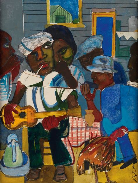 Train Whistle Blues C1979 Romare Bearden Romare Bearden African