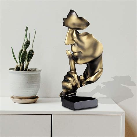 Mua Aboxoo Thinker Statue Silence Is Gold Abstract Art Figurine