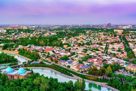 Uzbekistan, Tashkent - April 24, 2023 Top view from the observation ...