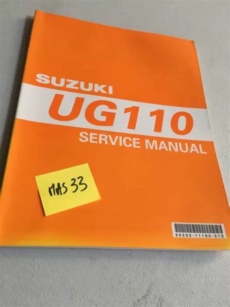 SUZUKI SCOOTER UG110 Ug 110 Revisión Técnica Manual Taller De Inglés