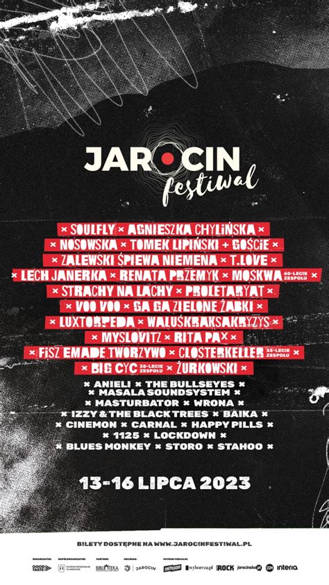 Jarocin Festiwal W Pe Nym Sk Adzie Ostatnie Og Oszenie Line Up