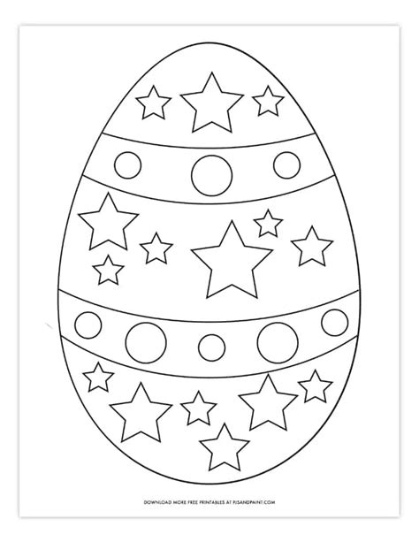 Free Printable Easter Egg Coloring Pages - Easter Egg Template