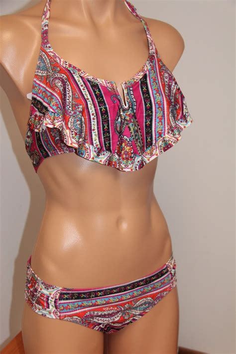 Nwt Lucky Brand Swimsuit Bikini Pc Set Sz S Multi Ebay