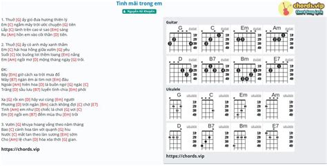 Chord T Nh M I Trong Em Nguy N K Khuy N Tab Song Lyric Sheet