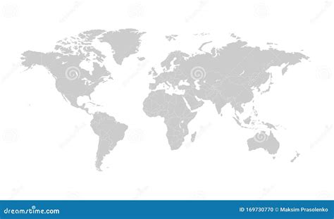 World Map With Countries Borders Vector Illustration | CartoonDealer ...