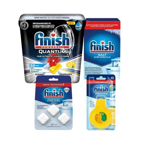 Set 4 Produse Finish 50 Tablete Activblu Lemon Sare Tablete