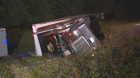 Semi Overturns On Westbound I 40 In Yukon