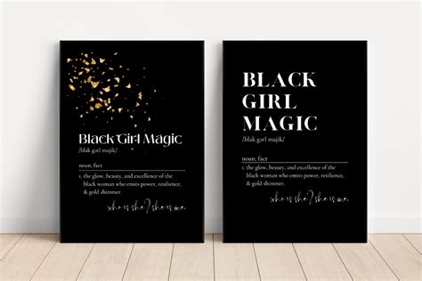 Black Girl Magic Definition Black Girl Magic Art Minimalist - Etsy