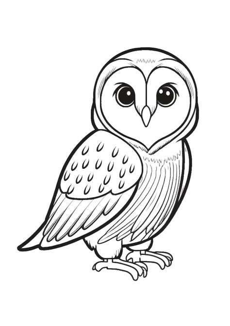 Coloring Pages Of Barn Owls