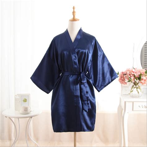 Women Robe Silk Satin Robes Wedding Bridesmaid Bride Gown Kimono Solid Robe T Ebay