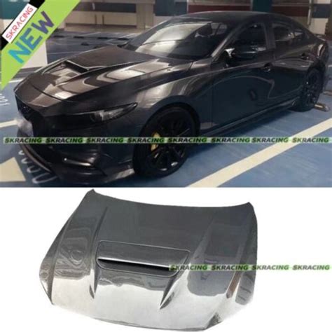 For Mazda 3 Axela 2014 2019 Carbon Fiber Front Engine Hoods Bonnet