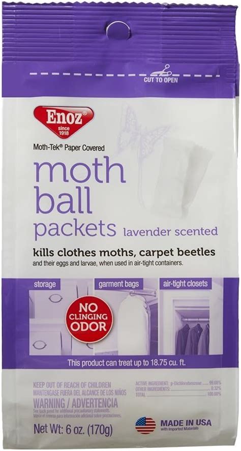 Enoz Moth Ball Packets Lavender Scented 3 Home And Kitchen