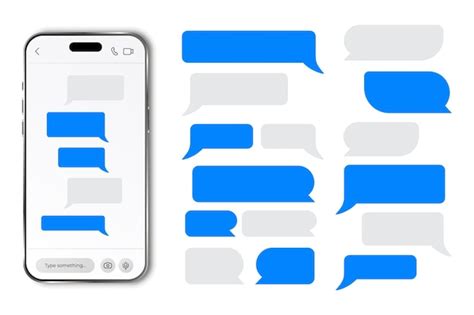 Premium Vector Smartphone With Chatting App Speech Bubble Chat Speech