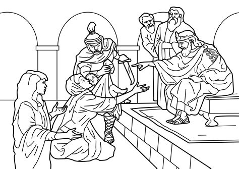 Solomon Asks God For Wisdom Coloring Page Coloring Pages