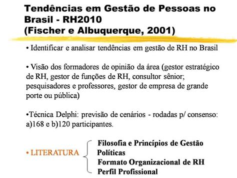 PPT Tend Ncias Em Gest O De Pessoas No Brasil RH2010 Fischer E