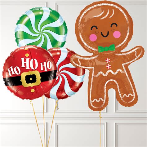 Helium Inflated Gingerbread Balloon Collection Balloonbx