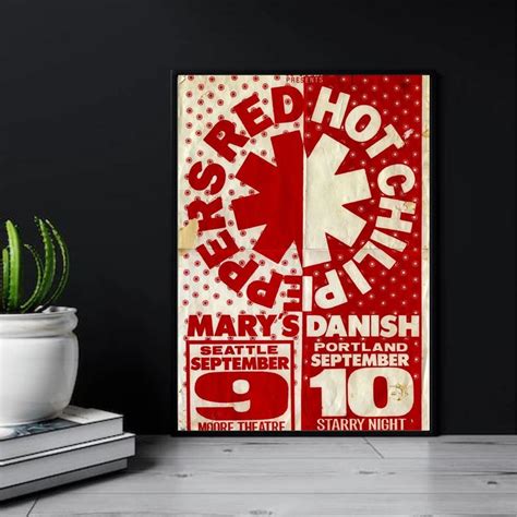 Red Hot Chili Peppers Poster Aesthetic Music Poster Vinatge Poster Gift For Red Hot Chili