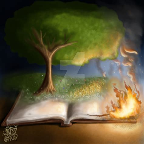 Burning Book By Shazean583 On Deviantart