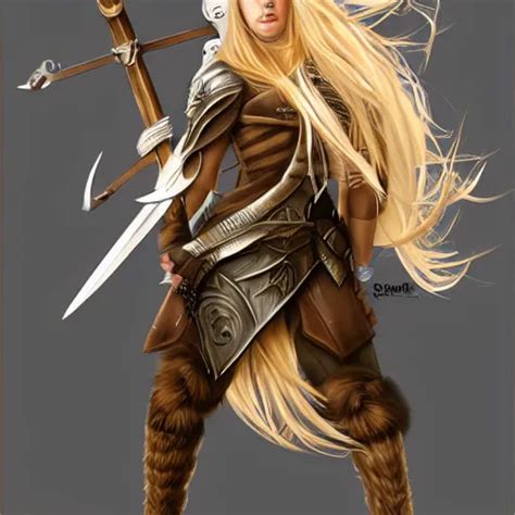 Blonde Viking Warrior Princess Digital Art Trending Stable Diffusion