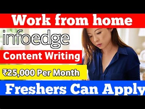 Infoedge Content Writer Wfh Work From Home Jobs Typing Job At