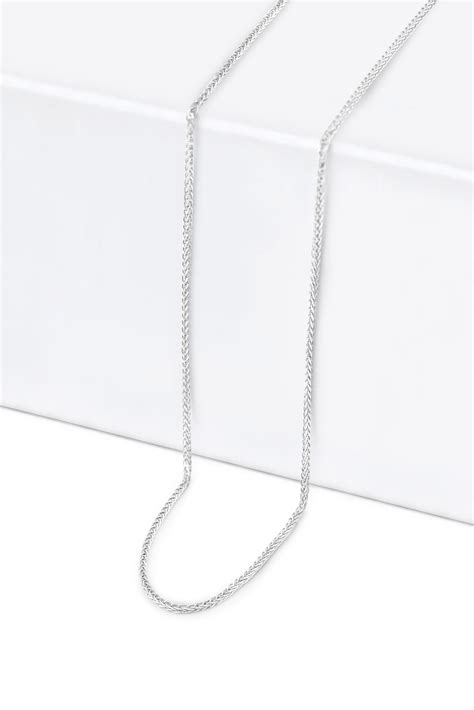 Platinum Foxtail Chain Inches Purejewels Uk