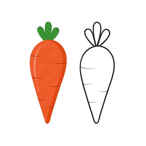 Premium Vector Carrot Cute Cartoon Vegetable Illustration