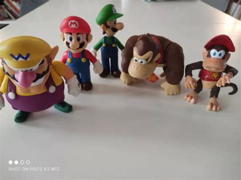 LOT FIGURINE NINTENDO Mario Luigi Wario Diddy Donkey Kong Super Mario